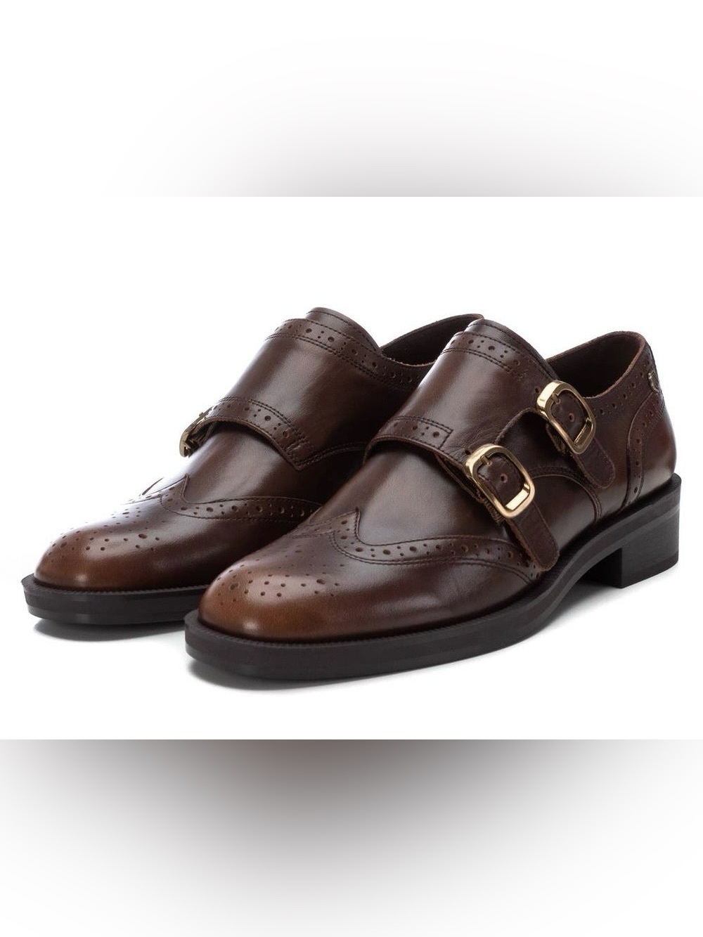 Carmela Leather Collection-Women's Double Buckle Oxfords by Xti